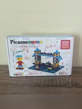 NEW Picasso Tiles 12 Magnetic Tiles 500 Building Bricks Set